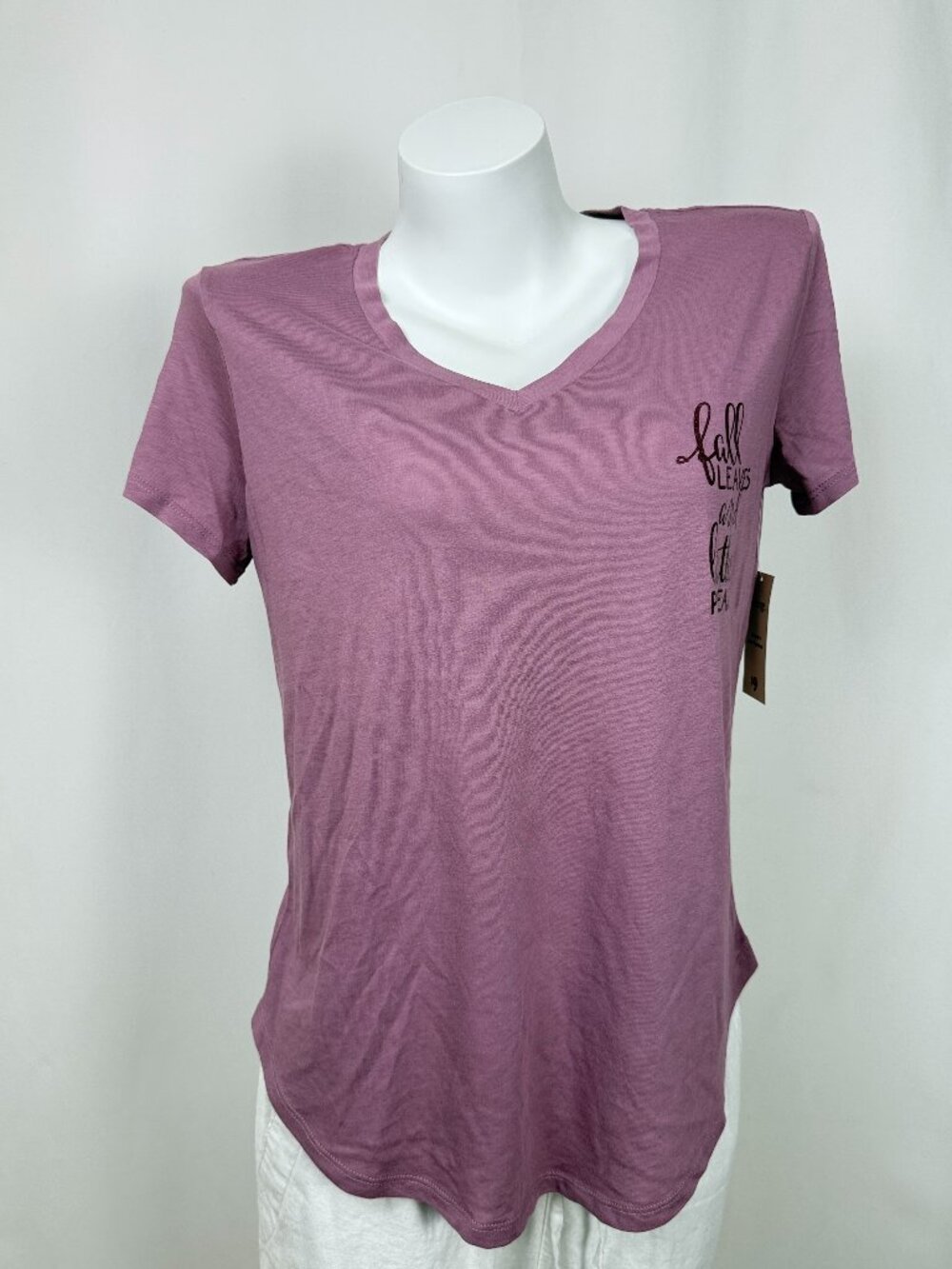🔥4 for $20🔥George Womens Mauve Purple V-Neck T-Shirt S